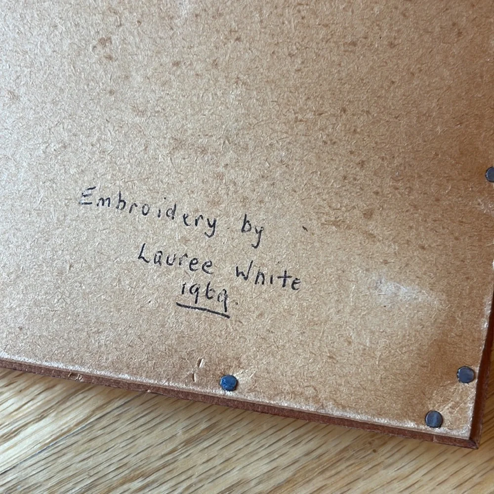 Vintage embroidery bull picture - Picture 3 of 8